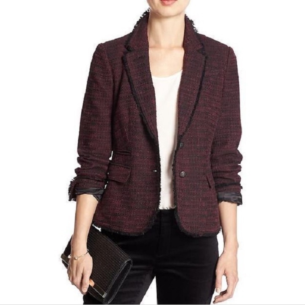 Banana Republic - Women's Boucle Raw Edge Academy Blazer